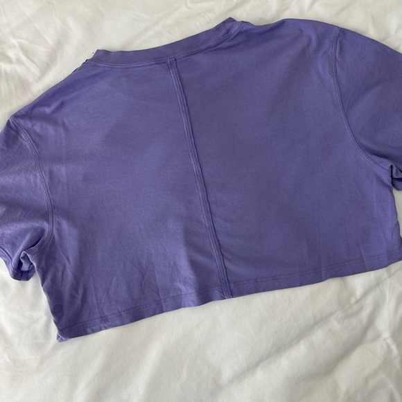 Lululemon All Yours Cropped T-Shirt Dark Lavender - Picture 2 of 3
